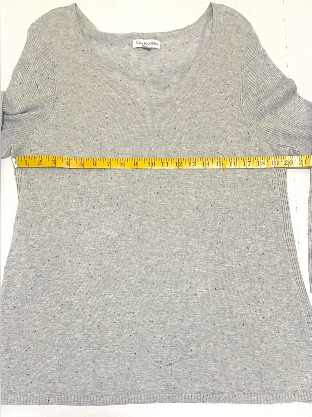 Kim Rogers Womens XL Gray Lightweight Sweater Boho 90s Minimalism Classic - Picture 10 of 14